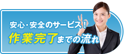 安心・安全のサービス！作業完了までの流れ